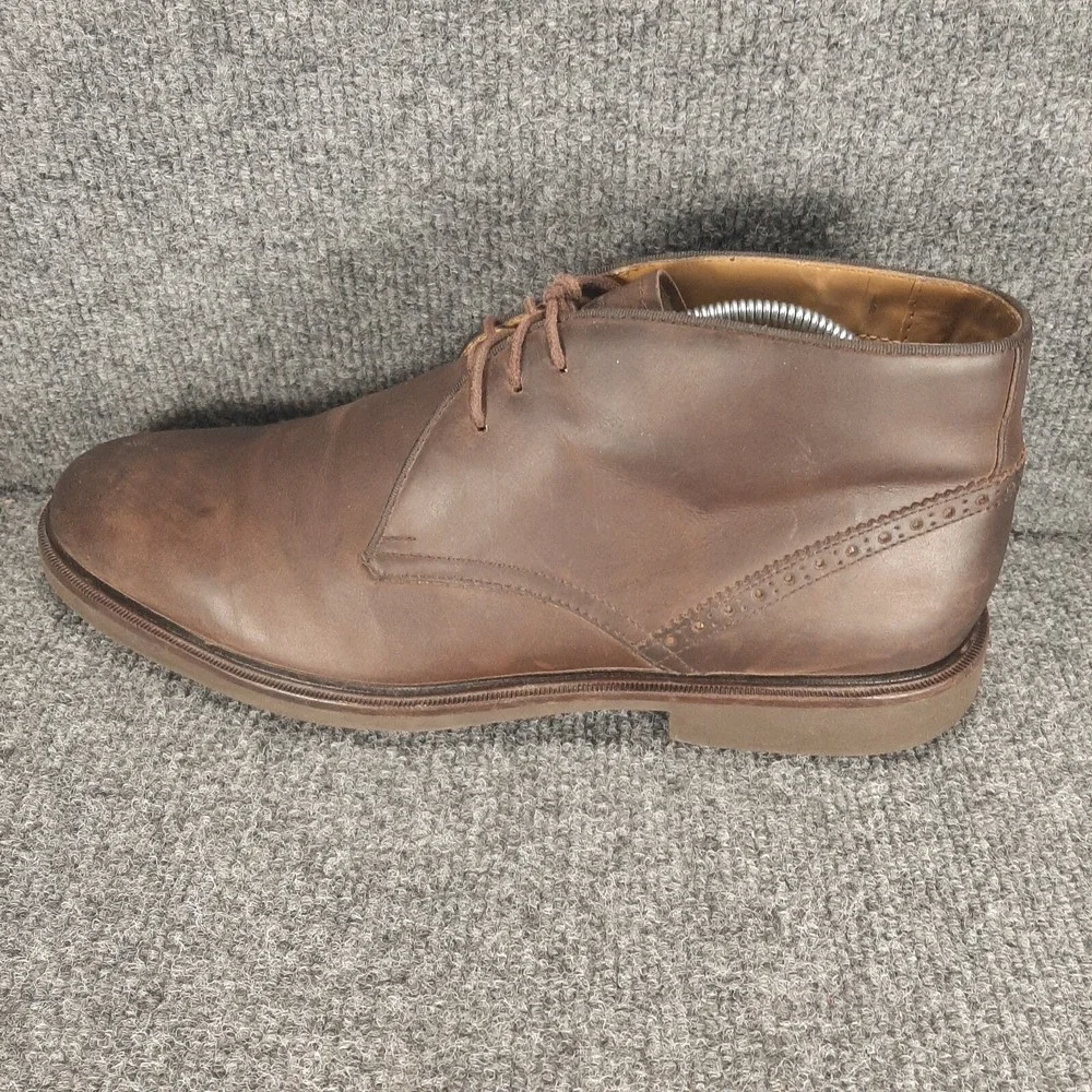 Florsheim Men's Chukka Ankle Boots Brown 100% Leather Tie Top 10-10.5 D READ